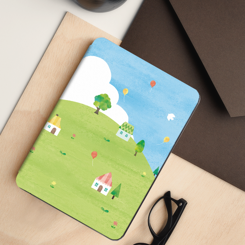 适用kindle保护套paperwhite3/4/5咪咕colorsoft壳KPW6青春版2024入门款KPW4套558磁吸休眠可爱风童话屋插画 - 图0