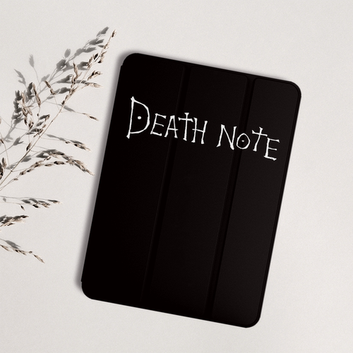 适用ipad保护套2022苹果9.7带笔槽10.2/10.9/11寸壳air4/5第九代mini6壳2021死亡笔记deathnote黑色本本同款 - 图0