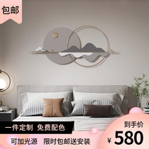 New Chinese Wall Decoration Painting Metal Bedroom Bedside Pendants Sofa Background Solid Wall Decoration Hotel Iron Art Wall-hanging