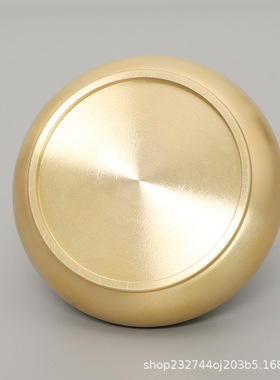 纯黄铜家用烟灰缸三槽烟灰缸 艺术家居摆件烟灰缸