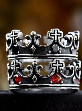 diy男钢复古小众戒指手饰