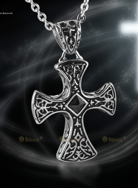 花纹十字架礼物男士欧美风格吊坠