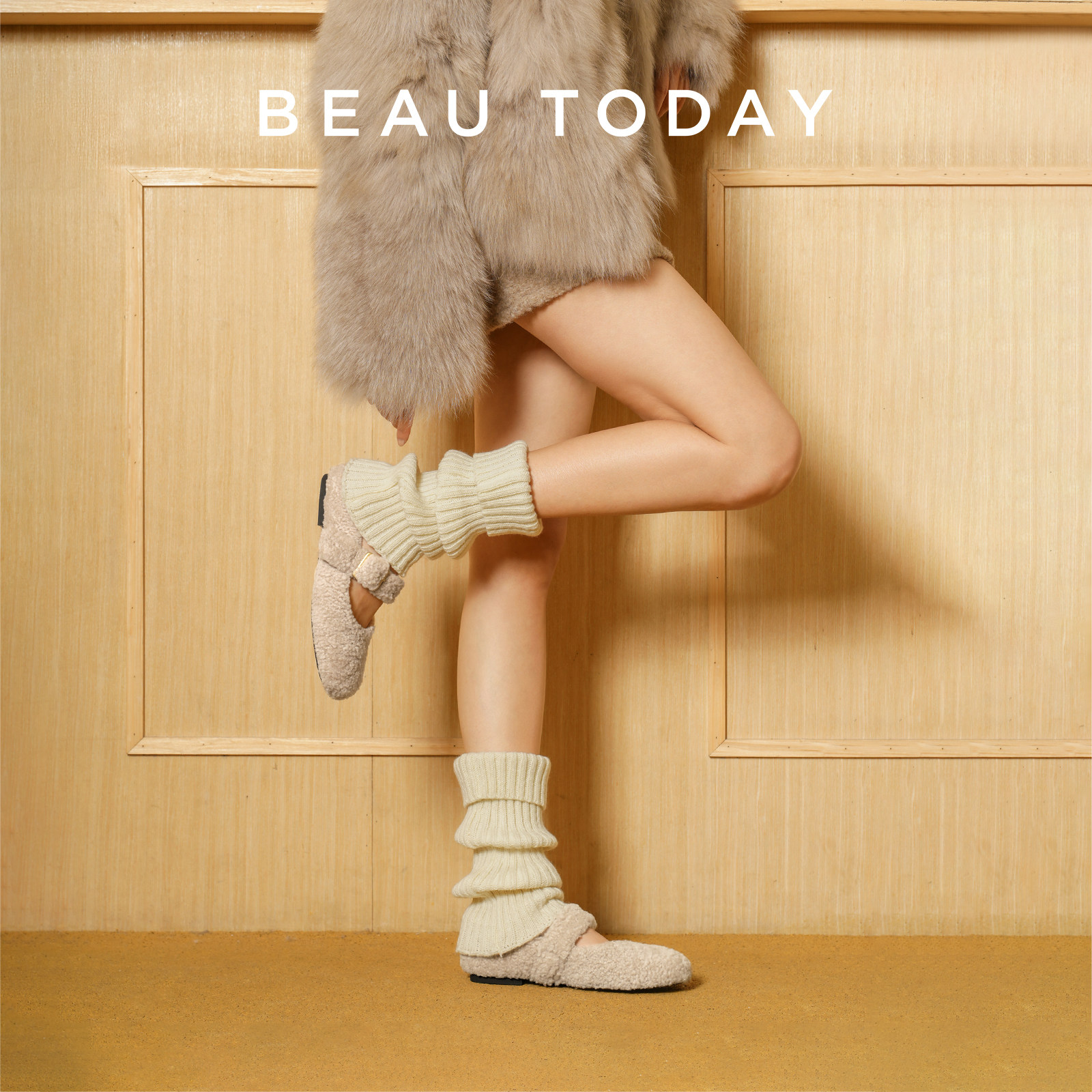 BeauToday毛毛玛丽珍鞋女2026新款春毛毛鞋女外穿加绒平底单鞋子,淘宝优惠券,粉丝福利购,淘宝优惠卷