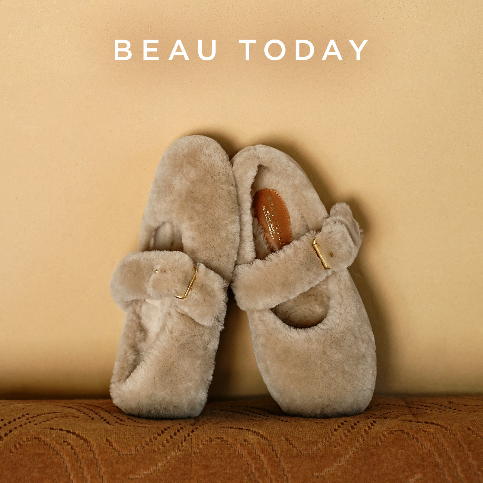 BeauToday玛丽珍毛毛鞋女款外穿羊毛2026新款平底加绒女鞋棉鞋子,淘宝优惠券,粉丝福利购,淘宝优惠卷