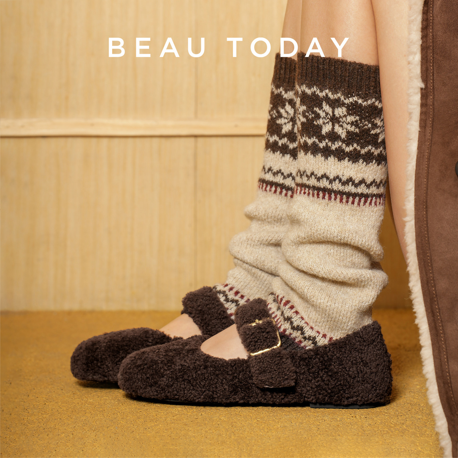 BeauToday毛毛玛丽珍鞋女2026新款春毛毛鞋女外穿加绒平底单鞋子,淘宝优惠券,粉丝福利购,淘宝优惠卷