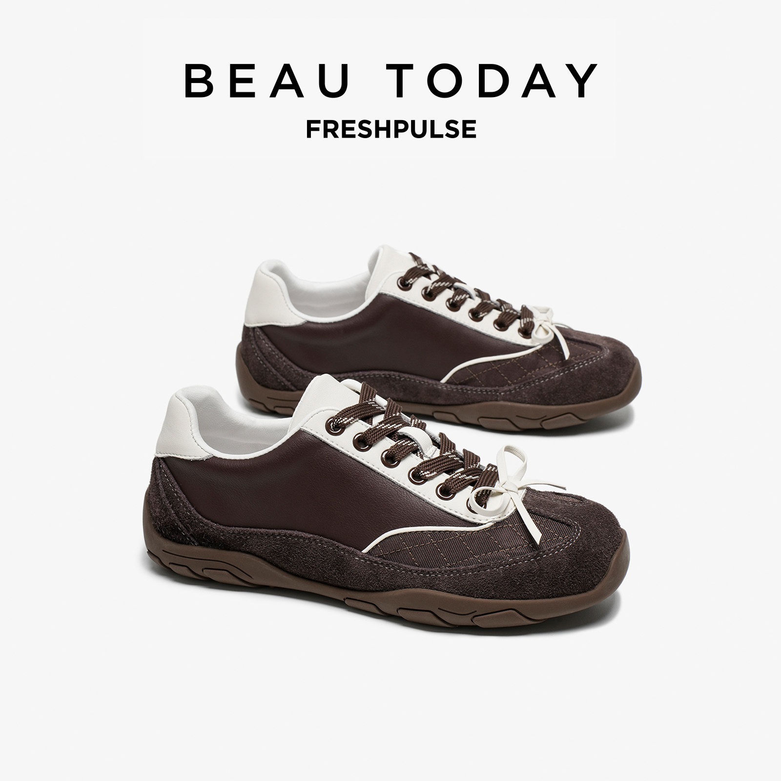 BeauToday芭蕾德训鞋女款2025新款秋季平底运动鞋休闲板鞋阿甘鞋,淘宝优惠券,粉丝福利购,淘宝优惠卷