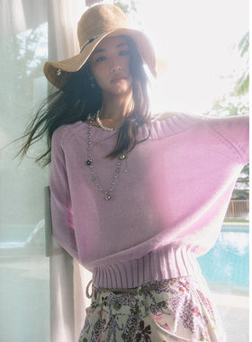 tokokkino 26夏季新款「失序浪漫」多色紫珍珠蝴蝶结长项链锁骨链