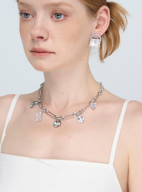 Blingkolio不另可 25新款多层信封项链小众锁骨链M星店