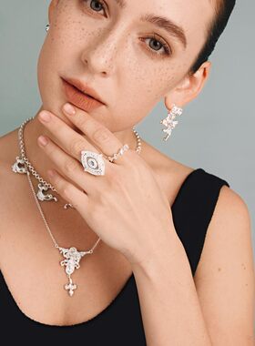 QuriouStone 26春夏新款假宝石镶嵌菱形戒指高级感百搭戒环M星店