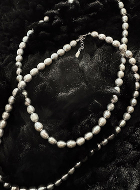 QuriouStone 26春夏新款灰珍珠银河链高级感百搭锁骨链女M星店