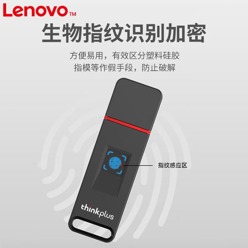 联想（lenovo） 原装FU200指纹防护U盘 USB3.2隐私安全保护 - 图0