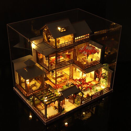 3d立体拼图模型木质建筑男女孩diy房子小屋手工制作成年人高难度 - 图2
