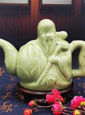 耀州窑青瓷微瑕捡漏工艺品自用