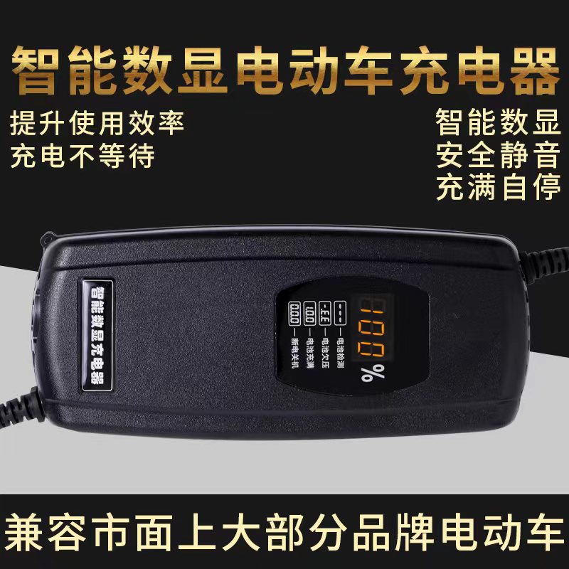 电动车电瓶充电器48V12AH20AH60V72伏爱玛雅迪台铃电车三轮车通用 - 图0