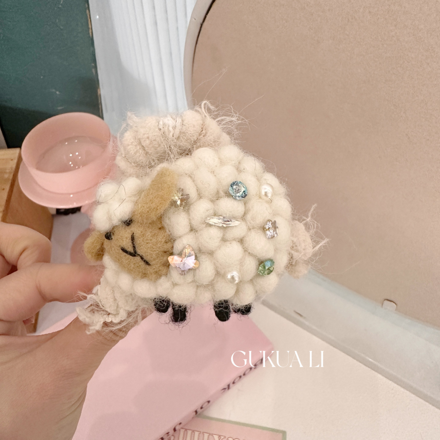 GUKUALI手工羊毛毡小羊发夹可爱毛绒发饰少女心创意抓夹头发饰新,淘宝优惠券,粉丝福利购,淘宝优惠卷