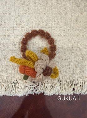 GUKUALI手工钩织南瓜发圈可爱