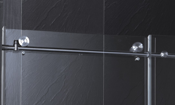 淋浴房整体简易淋浴房卫生间屏风隔断汽车级钢化玻璃干湿分区浴屏 - 图1
