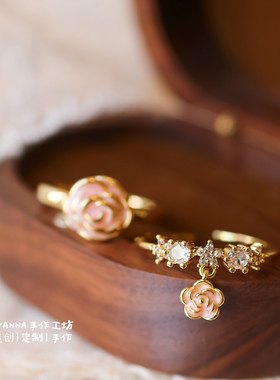 玫瑰园法式复古玫瑰花戒指