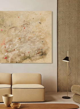 MUMO.原创油画《无形之形》餐厅手绘肌理画客厅抽象装饰画侘寂风