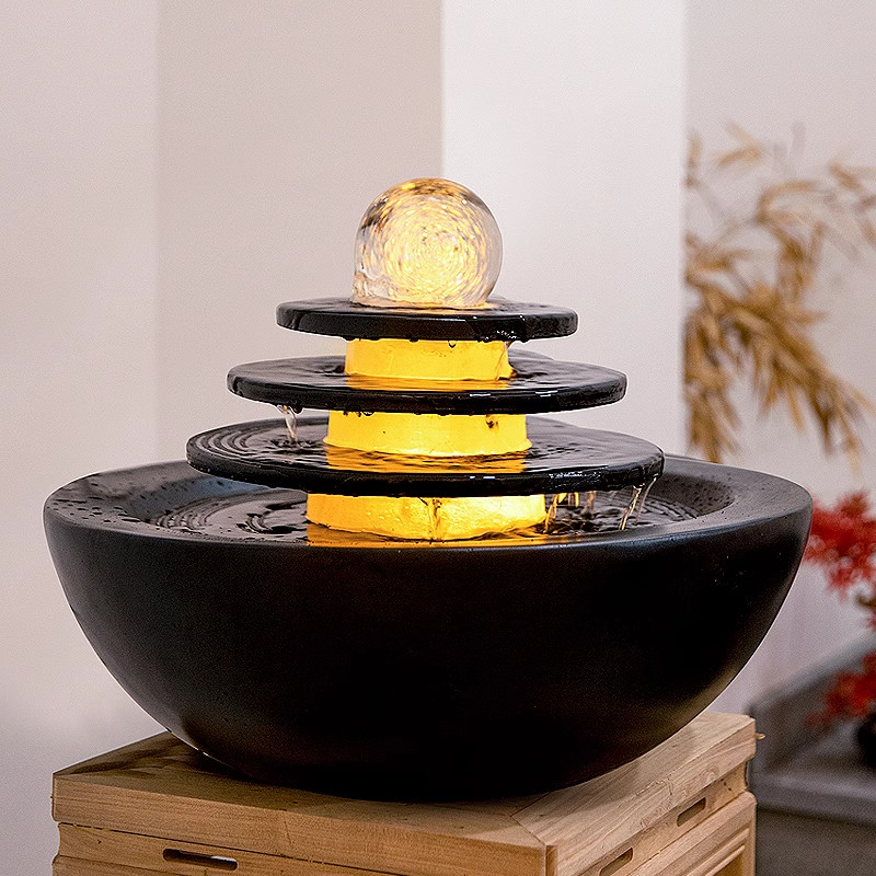 时来运转生财转运球流水摆件循环水现代轻奢客厅假山喷泉山水落地,淘宝优惠券,粉丝福利购,淘宝优惠卷