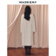 MAXRIENY肌理感过膝长款羊毛大衣女25冬款单排扣双面呢外套长款