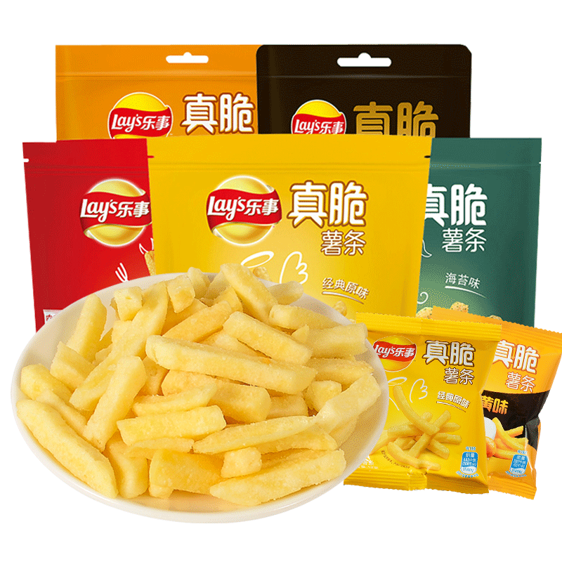 乐事真脆薯条90g厚切小零食薯片办公休闲零食小吃独立包装小零食 - 图3