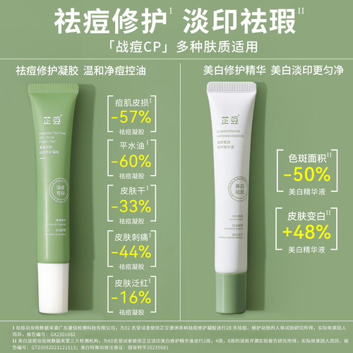 芷豆祛痘凝胶澳洲茶树祛痘膏淡化痘印去闭口粉刺修护青春痘学生 - 图0