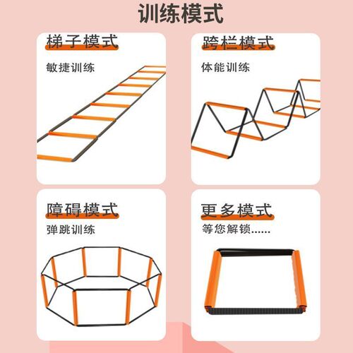 多功能蝴蝶敏捷梯折叠跳格梯跳格子跨栏架儿童体能训练器材软绳梯