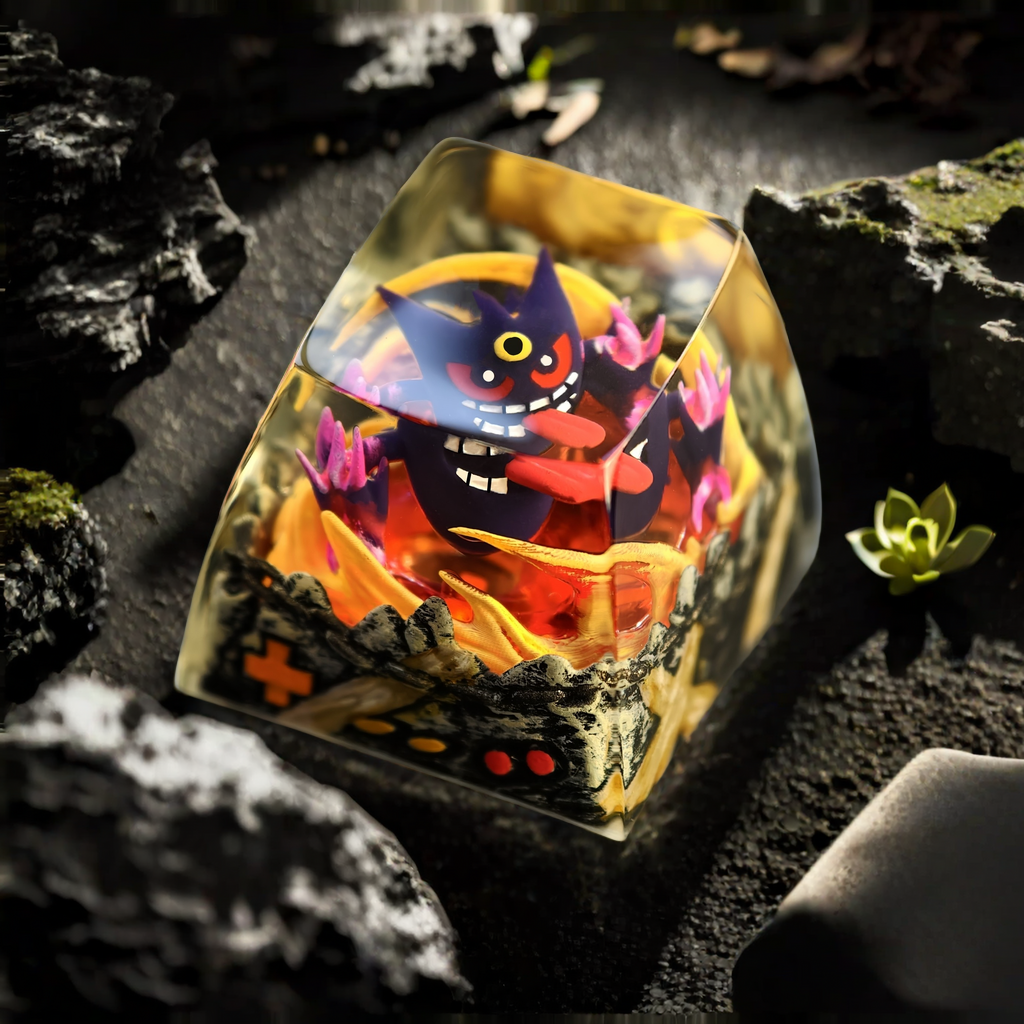 NS宝可梦键帽新款神奇宝贝立体图鉴机械键盘树脂透光键帽皮卡耿鬼,淘宝优惠券,粉丝福利购,淘宝优惠卷