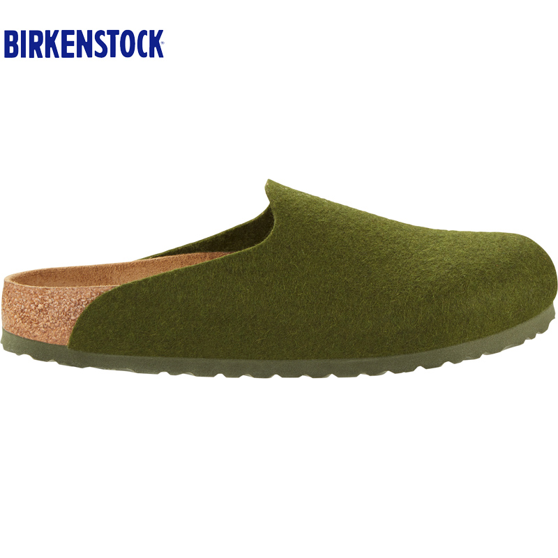 正品Birkenstock室内居家软木平底毛毡包头拖鞋Amsterdam - 图0