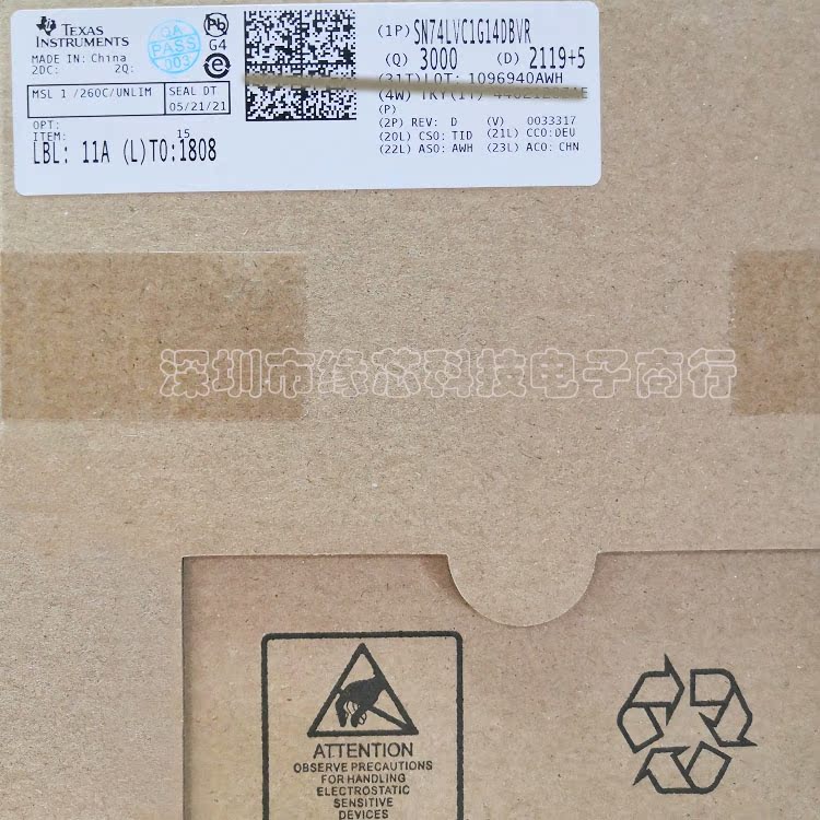 SN74LVC1G14DBVR 贴片SOT23-3 丝印C145 C14*  原装正品 假一赔十 - 图0
