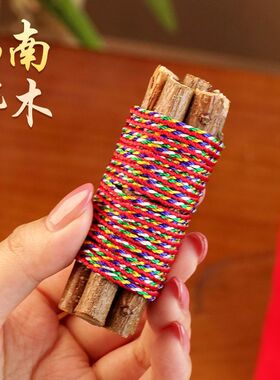 手工编织桃木招桃花挂件