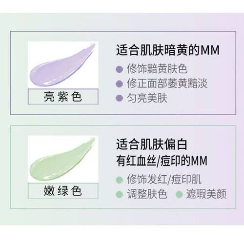 【正品新日期】明兰本草纪薇兰清润防护隔离乳霜遮瑕亮紫色嫩绿色 - 图0