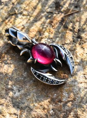 进口男女925纯银镶水晶蝎子吊坠