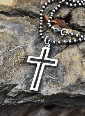 进口男女款925纯银精简十字架坠