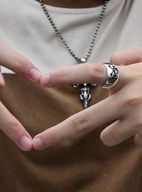 女款简约厚版骷髅头封印章复古