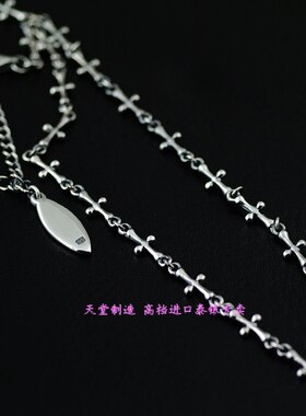 进口925纯银十字架男女款项链
