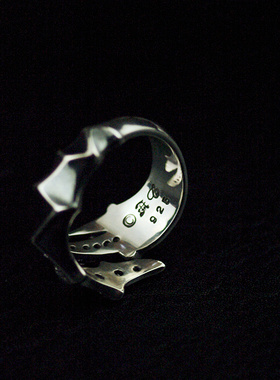 泰国复古纯银开口戒指