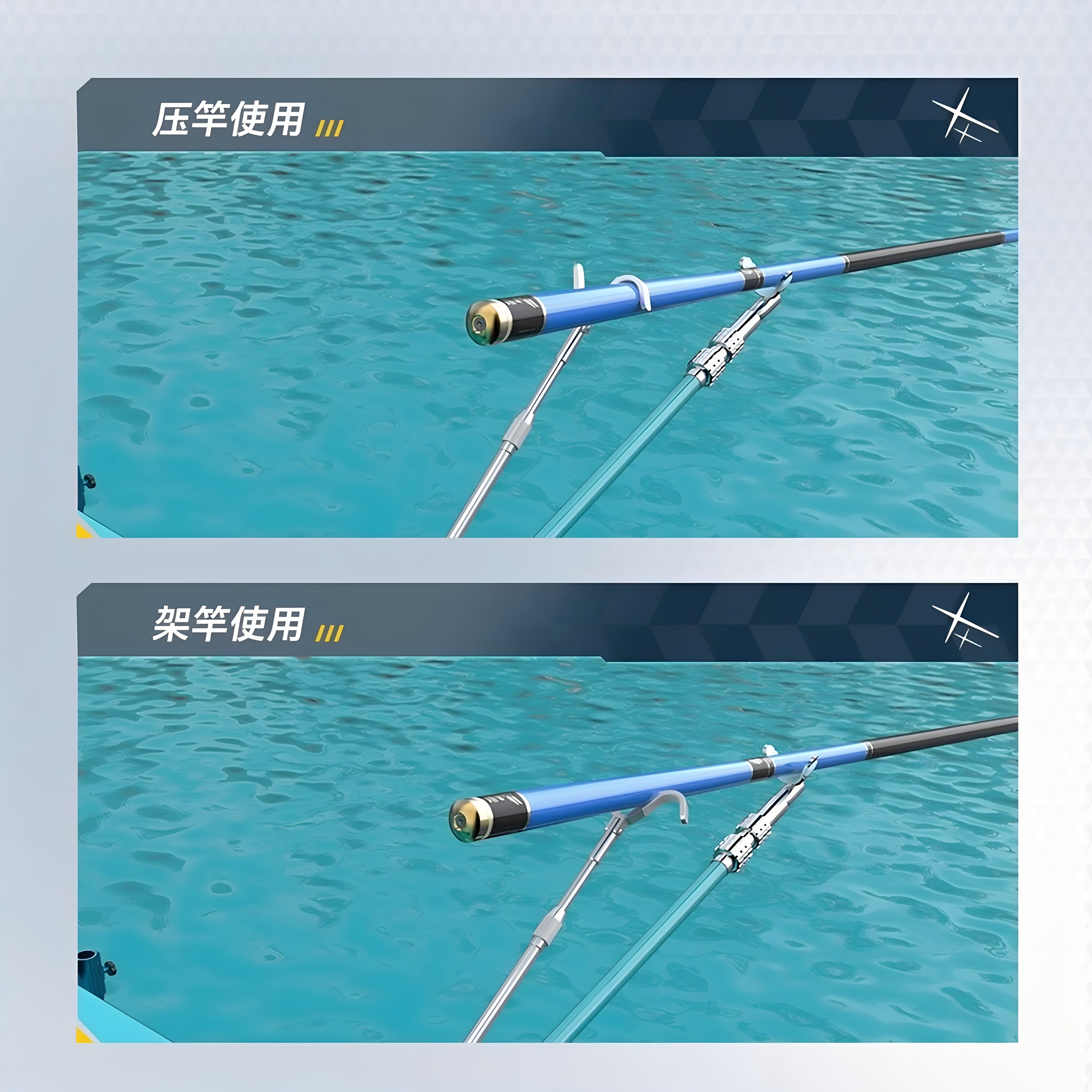 通用炮台后挂支架S型鱼竿支架配件天线铝合金架竿支架钓鱼竿挂