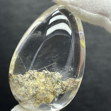 天然东海白水晶包裹幽灵穿发晶流行时尚吊坠晶体透一物一图可打孔