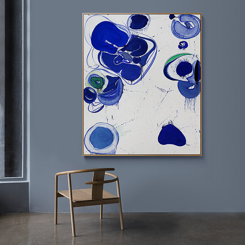 Sam Francis 现代抽象大师装饰画大幅客厅过道走廊挂画工作室壁画 - 图0