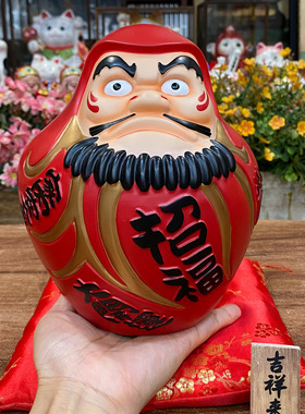 日式开运必胜达摩摆件开业送礼