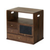 Zhenmuqiyu black walnut tea set display storage cabinet