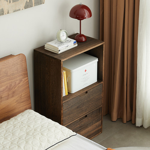 矮柜落地柜实木书柜置物架组合柜客厅收纳柜储物柜简易书架格子柜 - 图1