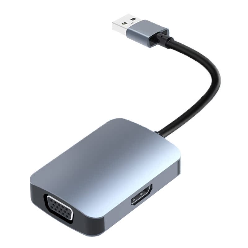 usb3.0转HDMI接口VGA转换器高清接头笔记本视频转显示器投影仪 - 图0