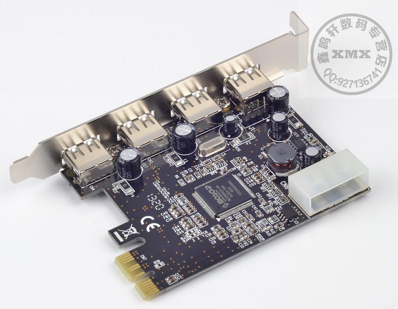 西霸FG-EU20-V6T-04E1I PCI-E转USB2.0扩展卡4口外置Moschip芯片 - 图3