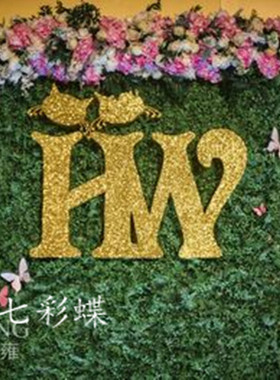 仿真蝴蝶橱窗立体婚庆摄影背景墙