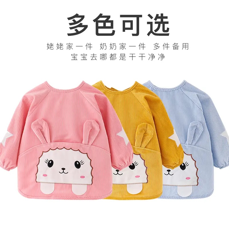 Waterproof and dirt-proof clothing for baby to eat and wear backwards