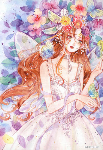 花嫁：婚纱主题插画集//青春漫画绘本书籍甜甜少女心花与萌娘古风美人绘思美人醉花颜呀呀绘只为斑斓 - 图3