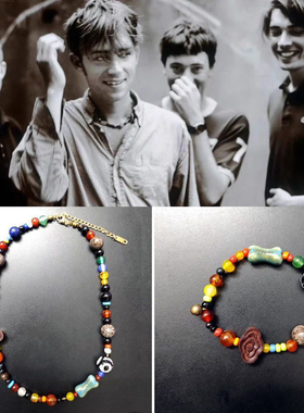 玩物制造 blur乐队主唱同款项链damon猴面金牙定情信物嬉皮珠链